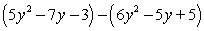 <strong>Perform the indicated operation below and simplify if possible by combining like terms.Write the result in standard form. </strong> A) B) C) D) E)