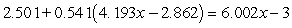 <strong>Solve for x, rounding your answer to the nearest thousandth. </strong> A) -0.548 B) 1.059 C) -0.281 D) -0.478 E) -0.127