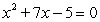 <strong>Solve the quadratic equation below using any convenient method. </strong> A) B) C) D) E)