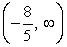<strong>Use interval notation to express the solution set for the inequality below. </strong> A) B) C) D) E)