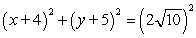 <strong>Find an equation of a circle that satisfies the following condition.Write your answer in standard form. Center: ; passing through </strong> A) B) C) D) E)