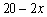 <strong>An open box is to be made from a square piece of cardboard having dimensions 20 inches by 20 inches by cutting out squares of area from each corner as shown in the figure below.Express the volume V of the box as a function of x. </strong> A) B) C) D) E)