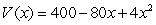 <strong>An open box is to be made from a square piece of cardboard having dimensions 20 inches by 20 inches by cutting out squares of area from each corner as shown in the figure below.Express the volume V of the box as a function of x. </strong> A) B) C) D) E)