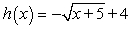 <strong>Consider the graph of Use your knowledge of rigid and nonrigid transformations to write an equation for the following descriptions. The graph of is reflected in the x-axis, shifted five units to the left, and shifted four unit upward.</strong> A) B) C) D) E)