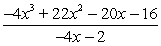 <strong>Simplify the rational expression, , by using long division or synthetic division.</strong> A) B) C) D) E)