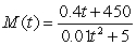 The rational function models the number of milligrams of medication in the bloodstream of a patient t hours after 450 milligrams of the medication have been injected into the patient's bloodstream. What will M approach as ?