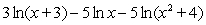<strong>Write as a single logarithm with a coefficient of 1. Assume all variable expressions represent positive real numbers.</strong> A) B) C) D) E)