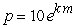 A stock analyst attempts to express the price p of a share of XYZ stock as an exponentially increasing function of the time since XYZ's initial public offering (IPO): , where m is the number of months since the IPO.The price of a share was $10.00 at the time of the IPO and $13.60 four months after the IPO.What is the approximate value of k? Round to the nearest thousandth.