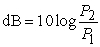 The decibel (dB) is defined as , where P<sub>2</sub> is the power of a particular signal and P<sub>1 </sub>is the power of some reference signal.In the case of sounds, the reference signal is a sound level that is just barely audible.How many dBs does a sound have if its power is 5500 times that of the reference sound? Round to the nearest tenth.