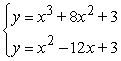 <strong>Solve the system by the method of substitution. </strong> A) (-3, 48), (4, -29), (1, -8) B) (-3, 48), (-1, 16) C) (-4, 67), (1, -8) D) (-3, 48), (-4, 67), (0, 3) E) no real solution