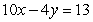 <strong>Solve the system of equations below by the substitution method. </strong> A) B) C) D) E) no solution