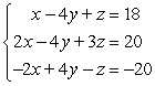 <strong>Solve the system of linear equations. </strong> A) B) C) D) E) inconsistent