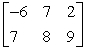 <strong>Determine the order of the matrix below. </strong> A) 6 B) C) D) 5 E)