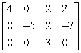<strong>Determine whether the matrix is in row-echelon form and/or in reduced row-echelon form. </strong> A) The matrix is in row-echelon form but not in reduced row-echelon form. B) The matrix is in reduced row-echelon form. C) The matrix is not in row-echelon or in reduced-row echelon form. D) The matrix is not in row-echelon form but is in reduced row-echelon form.