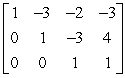 <strong>Use elementary row operations to write the matrix below in row echelon form. </strong> A) B) C) D) E)