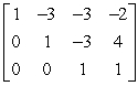 <strong>Use elementary row operations to write the matrix below in row echelon form. </strong> A) B) C) D) E)