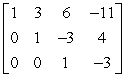 <strong>Use elementary row operations to write the matrix below in row echelon form. </strong> A) B) C) D) E)