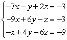 <strong>Write the augmented matrix of the system of equations below. </strong> A) B) C) D) E)