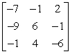 <strong>Write the augmented matrix of the system of equations below. </strong> A) B) C) D) E)