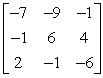 <strong>Write the augmented matrix of the system of equations below. </strong> A) B) C) D) E)