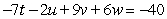 <strong>Solve the system of equations below by the Gaussian elimination method: </strong> A) B) C) D) E) no solution