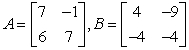 <strong>If possible, find A - B. </strong> A) B) C) D) E) not possible