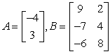 <strong>If possible, find AB. </strong> A) B) C) D) E) not possible