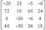 <strong>Use the matrix capabilities of a graphing utility to find AB, if possible. </strong> A) B) C) D) E) not possible