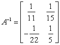 <strong>Given matrix Find the inverse matrix.</strong> A) B) C) D) E)