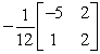 <strong>Find the inverse of the matrix (if it exists).</strong> A) B) C) D) E) does not exist