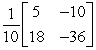 <strong>Find the inverse of the matrix (if it exists).</strong> A) B) C) D) E) does not exist