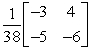 <strong>Find the inverse of the matrix below, if it exists. </strong> A) B) C) D) E) The inverse of the matrix does not exist.