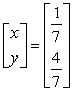 <strong>Solve the system of linear equations using an inverse matrix.</strong> A) B) C) D) E)