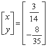 <strong>Solve the system of linear equations using an inverse matrix.</strong> A) B) C) D) E)