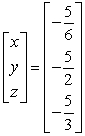 <strong>Solve the system of linear equations using an inverse matrix.</strong> A) B) C) D) E)