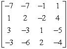 <strong>Find the determinant of the matrix below.Expand by cofactors on the row or column that appears to make the computations easiest. </strong> A) -20 B) -216 C) 120 D) 456 E) 180