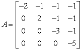 <strong>Which of the following upper triangular matrices has a determinant equal to 16. </strong> A) matrix D B) matrix B C) matrix A D) matrix C E) matrix E