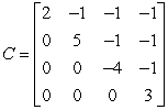 <strong>Which of the following upper triangular matrices has a determinant equal to 16. </strong> A) matrix D B) matrix B C) matrix A D) matrix C E) matrix E