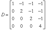 <strong>Which of the following upper triangular matrices has a determinant equal to 16. </strong> A) matrix D B) matrix B C) matrix A D) matrix C E) matrix E