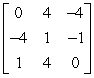 Find the uncoded 1 × 3 row matrices for the message TWO IF BY LAND; then encode the message using the encoding matrix   Show all your work.