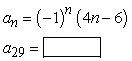 <strong>Find the indicated term of the sequence. </strong> A) 106 B) -110 C) -122 D) 18 E) -112
