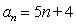 <strong>Find a formula for for the arithmetic sequence below. </strong> A) B) C) D) E)
