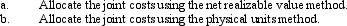 Beef Products produces two products, hamburger and steaks, in a single process.In 2011, the joint costs of this process were $36,000.In addition, 20,000 pounds of hamburger and 10,000 pounds of steaks were produced.Separable processing costs beyond the split-off point were: hamburger, $7,500; steaks, $4,500.Hamburger sells for $2 per pound; steaks sells for $4 per pound. Required: