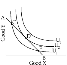 Figure 5-13 -In Figure 5-13, the consumer can afford any combination of X and Y represented by a point