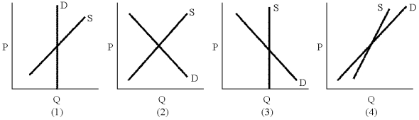 Figure 18-3    -In which panel of Figure 18-3 would an excise tax be borne entirely by the supplier?