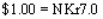 Suppose a U.S.citizen purchases a one-year Norwegian bond that yields 10 percent interest.Between the purchase date and the maturity date, the exchange rate changes from   to   How much was initially invested in the bond if the dollar value of the proceeds at maturity is $3, 500? (roundoff up to the nearest whole number)