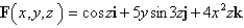 Find (a)the divergence and (b)the curl of the vector field F.