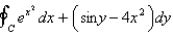 <strong>Use Green's Theorem to evaluate the line integral along the positively oriented closed curve C. , where C is the boundary of the region bounded by the parabolas and .</strong> A) + e B) C) + e D)