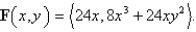 <strong>A particle starts at the point ,moves along the x-axis to (3,0)and then along the semicircle to the starting point.Use Green's Theorem to find the work done on this particle by the force field </strong> A) B) C) D) 0 E)