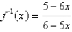 <strong>Find a formula for the inverse of the function. </strong> A) B) C) D) E)